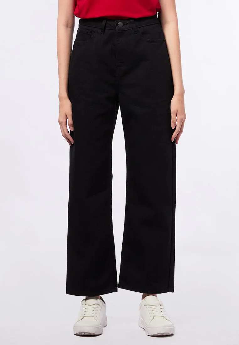 Mom Jeans Denim Pants Black