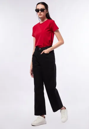 Mom Jeans Denim Pants Black