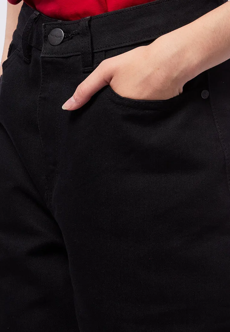 Mom Jeans Denim Pants Black