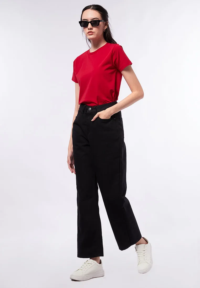 Mom Jeans Denim Pants Black