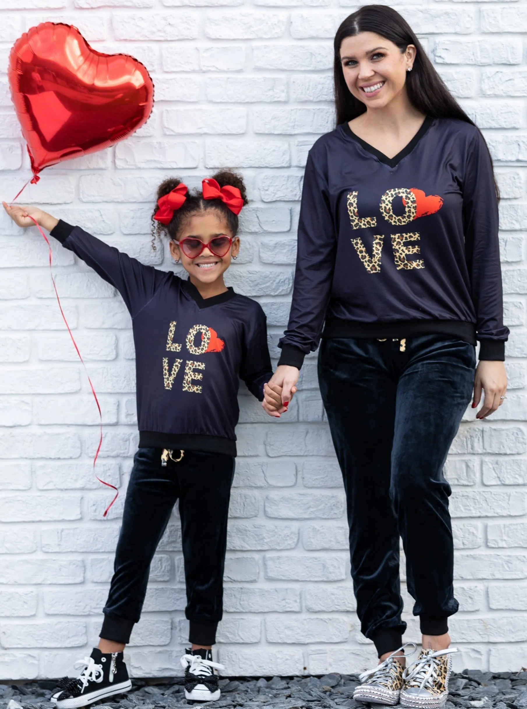 Mommy and Me Leopard Love Jogger Set