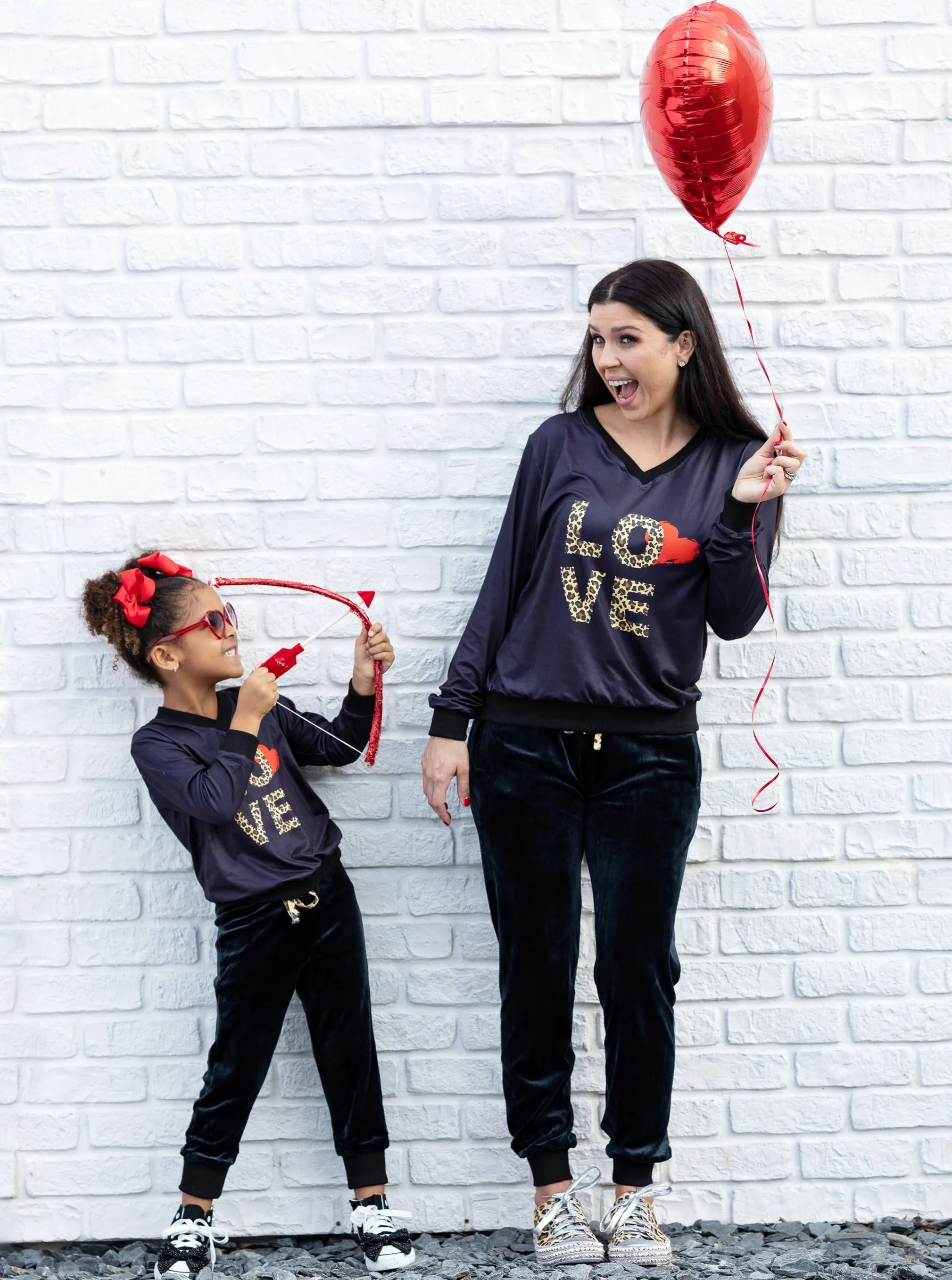 Mommy and Me Leopard Love Jogger Set