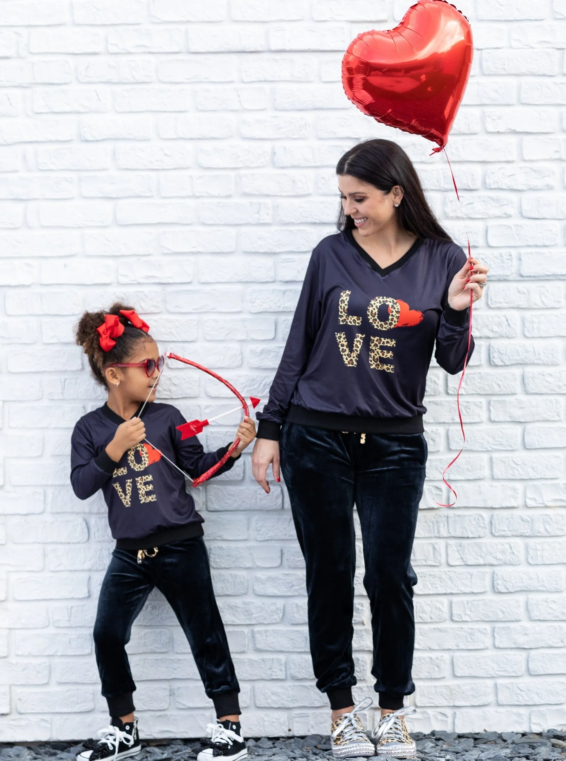 Mommy and Me Leopard Love Jogger Set