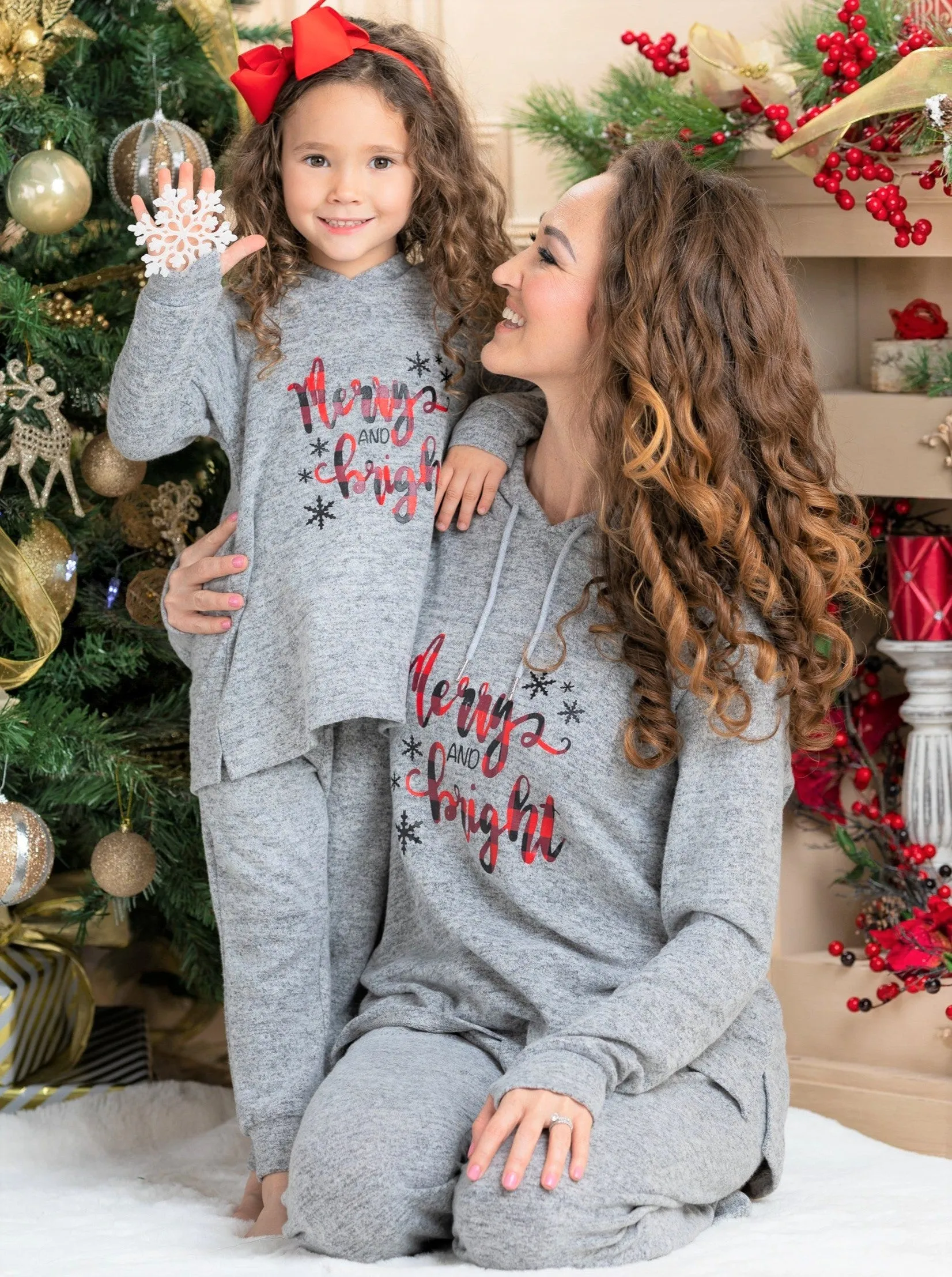 Mommy and Me Merry and Bright Jogger Set