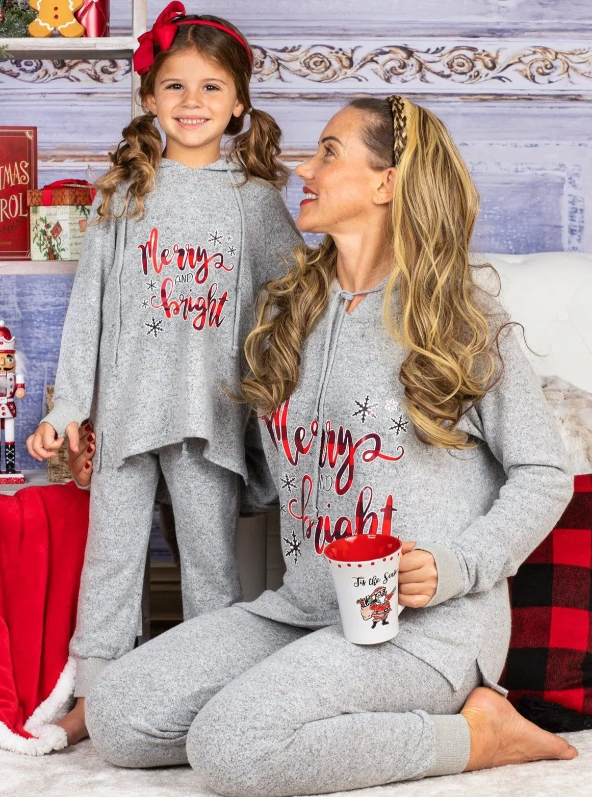 Mommy and Me Merry and Bright Jogger Set