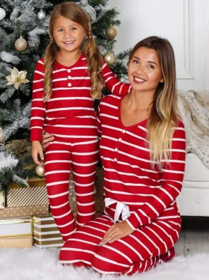 Mommy and Me Sweet Striped Pajama Set