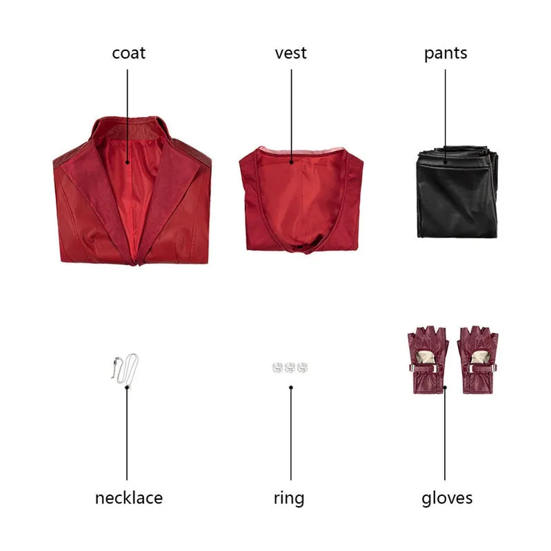 Movie Captain America Civil War Scarlet Witch Wanda Maximoff Cosplay Costume