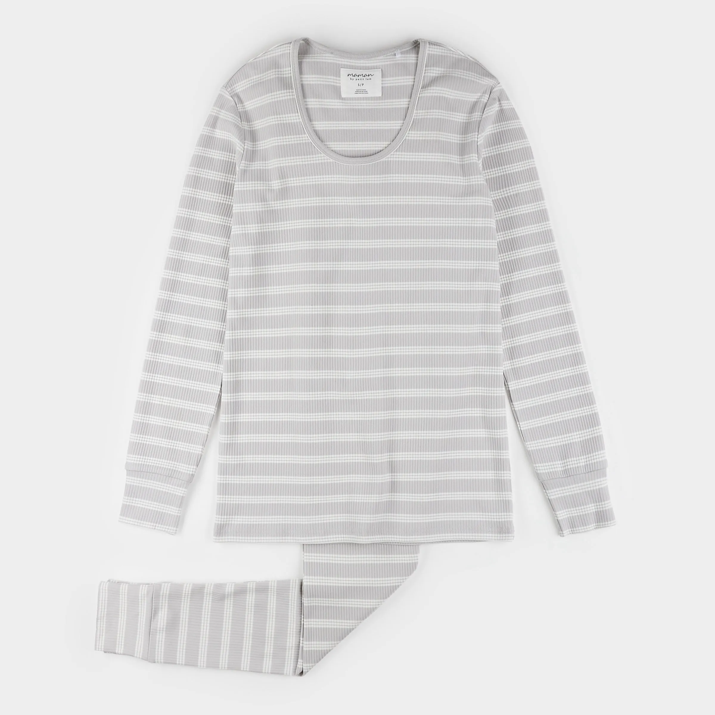 Multi-Striped Lunar Rock Women's Modal Rib PJ Set