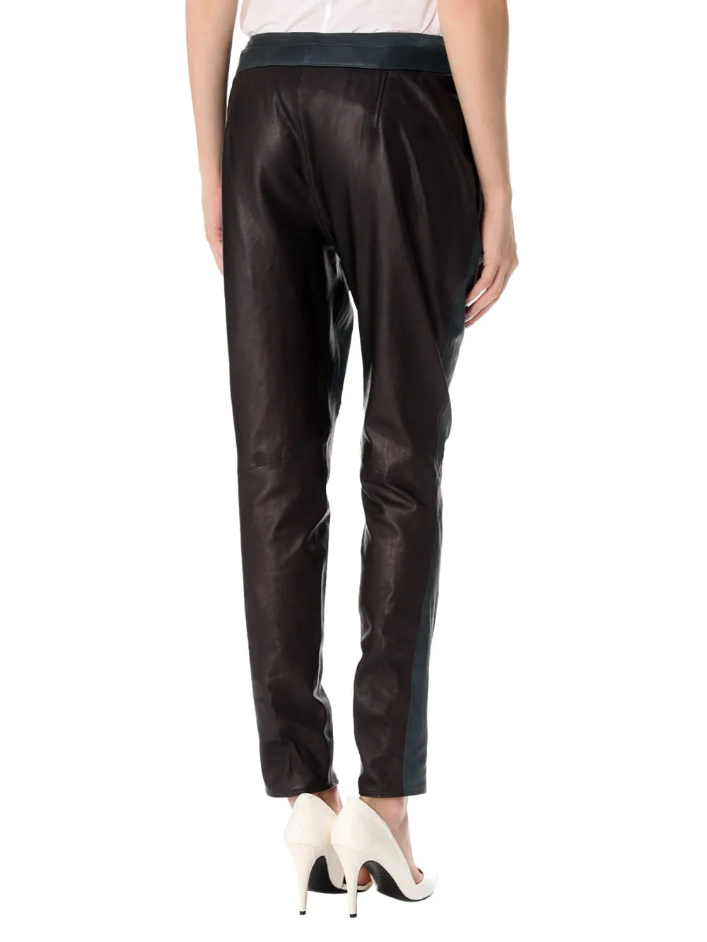 Multi-Tone Sleek Leather Pants