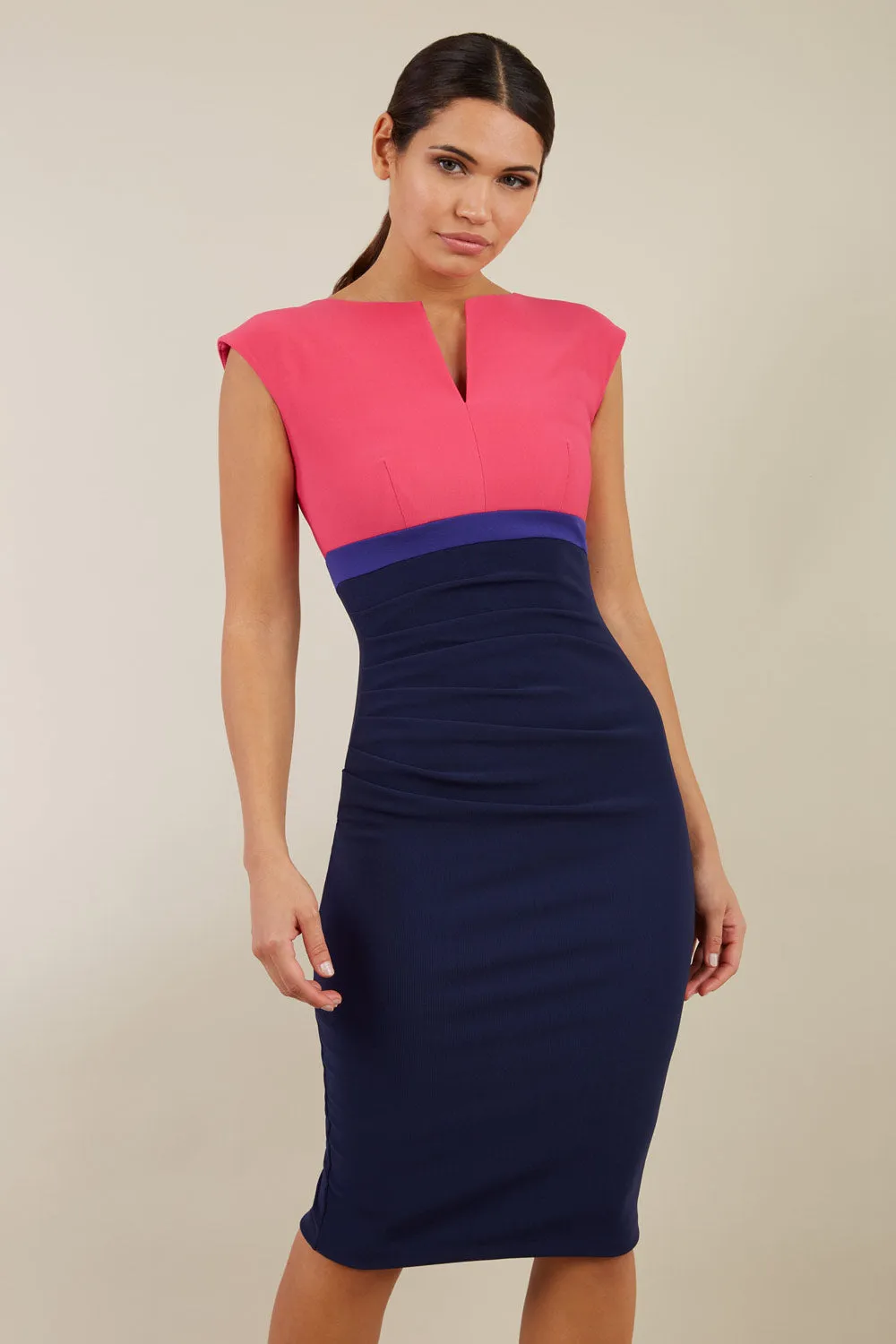 Nadia Colour Block Sleeveless Dress