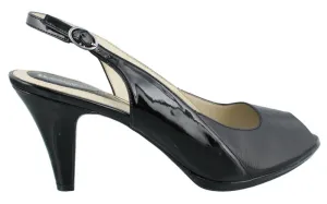 Naturalizer Women's Ivy Ankle Strap Heels, Black Leather, 7.5 W
