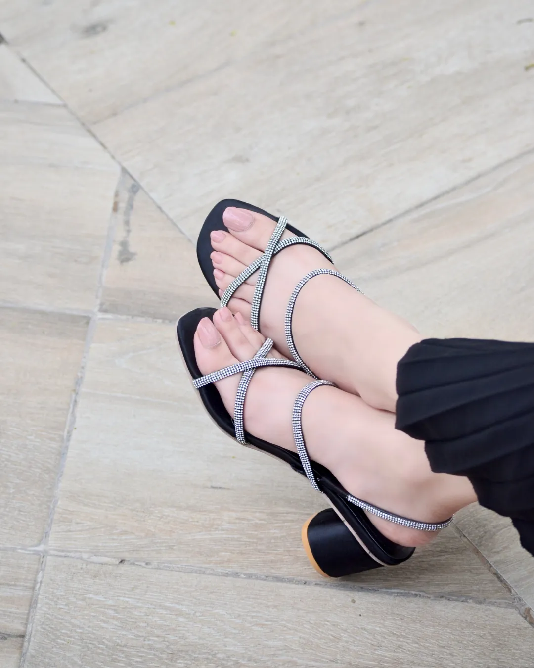 Navalia Block Heels - Black