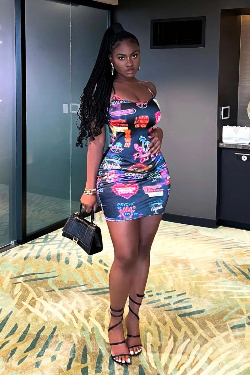 NEON LIGHTS MINI | DRESS