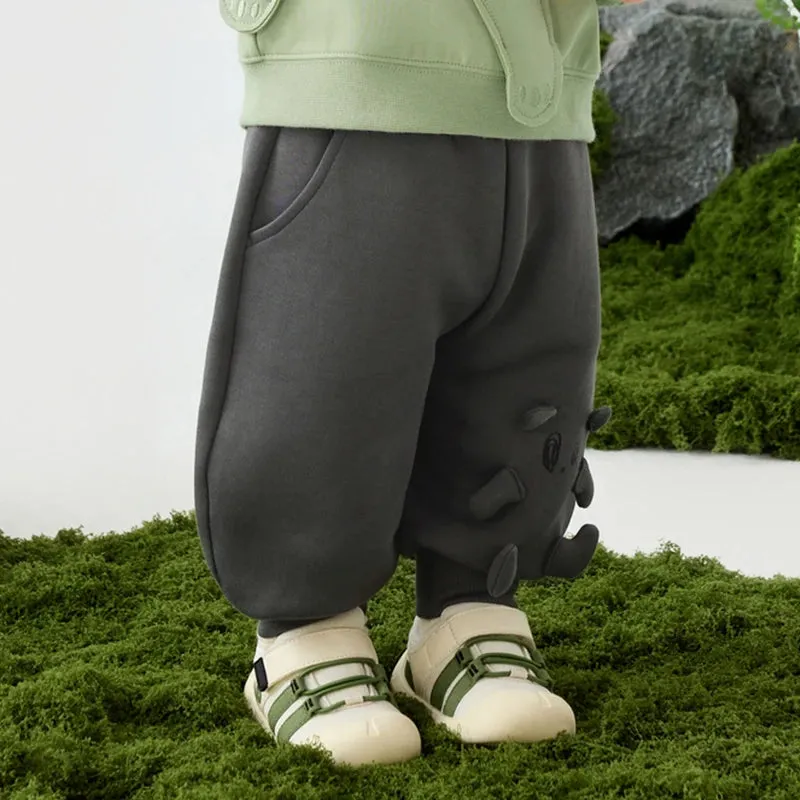 New Animal Embroidery Cotton Kids Pants