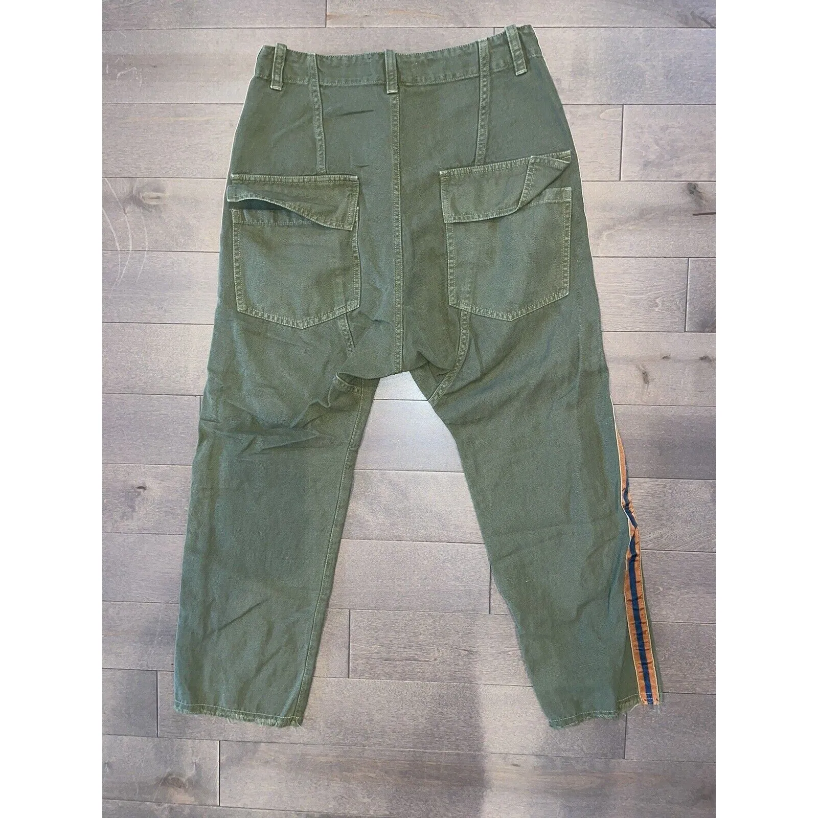 Nili Lotan Women's Jenna Pant with Tape, Khaki Military Olive Green, Size 00