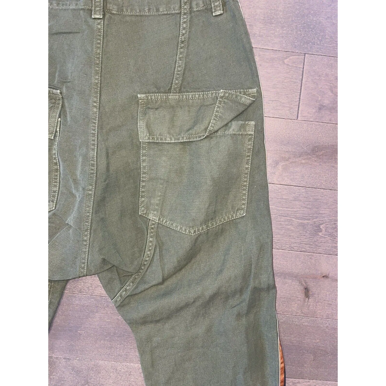 Nili Lotan Women's Jenna Pant with Tape, Khaki Military Olive Green, Size 00