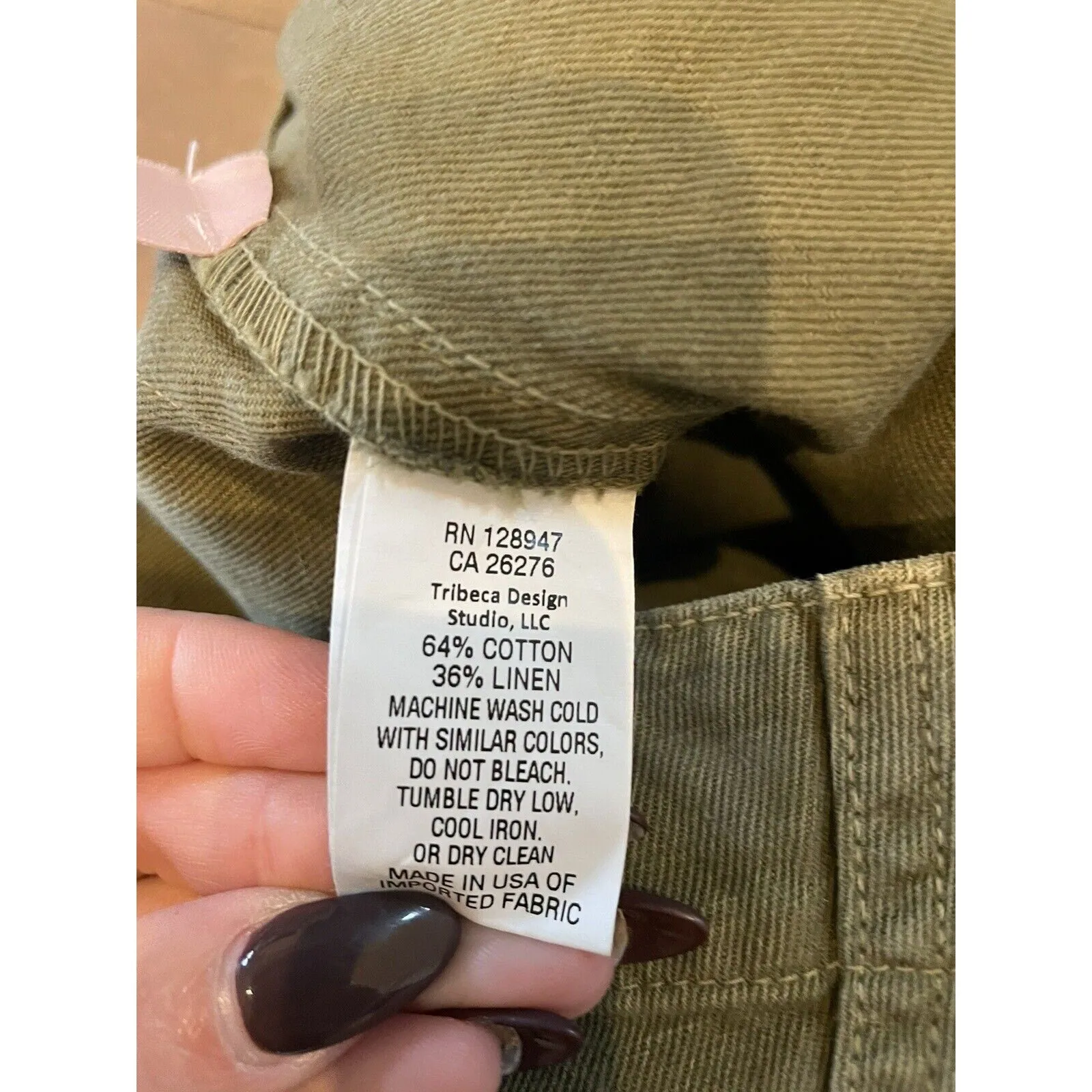 Nili Lotan Women's Jenna Pant with Tape, Khaki Military Olive Green, Size 00