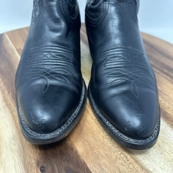 Nocona Men's Size 8.5 EE Wide Black Vintage Leather Western Cowboy Boots