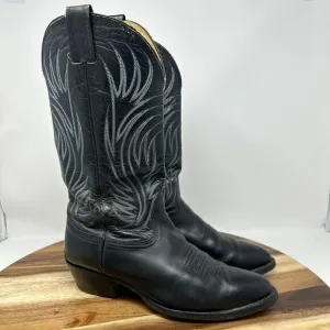 Nocona Men's Size 8.5 EE Wide Black Vintage Leather Western Cowboy Boots