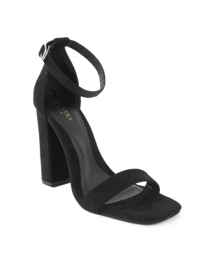 Noir Elegance Ankle Strap Sandal