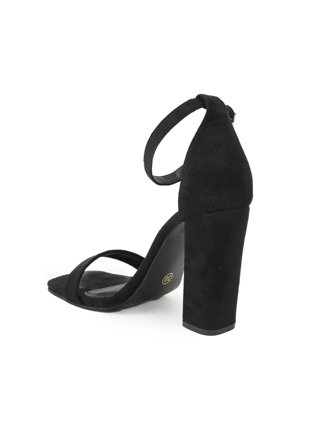 Noir Elegance Ankle Strap Sandal