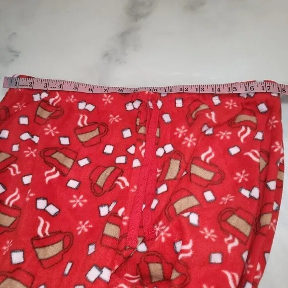 NWT Blis Fleece Pajama Pants Red and White Hot Cocoa Print Womens Size 2X