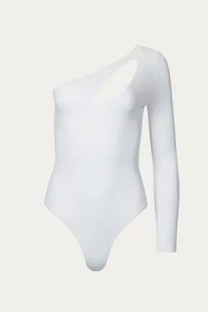 ONE-SLEEVE CUTOUT BODYSUIT