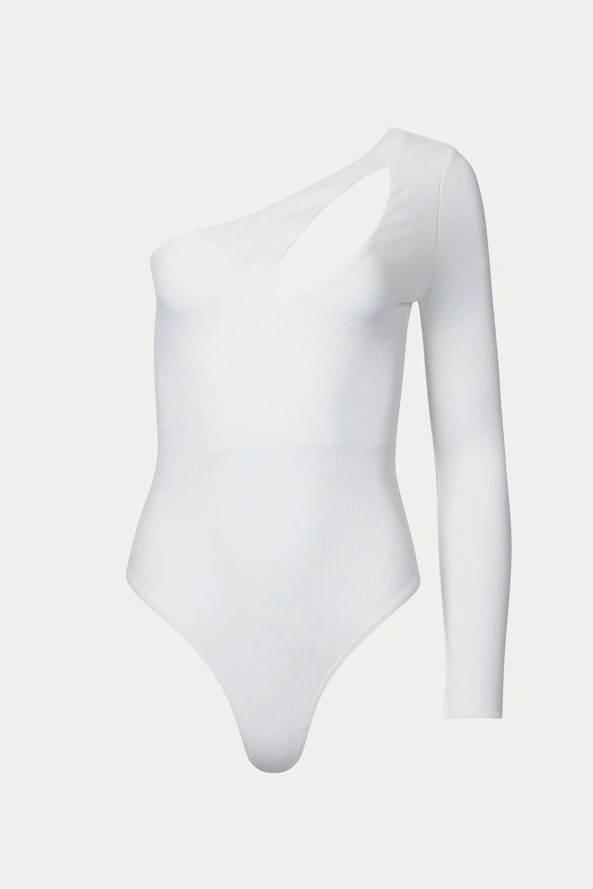 ONE-SLEEVE CUTOUT BODYSUIT