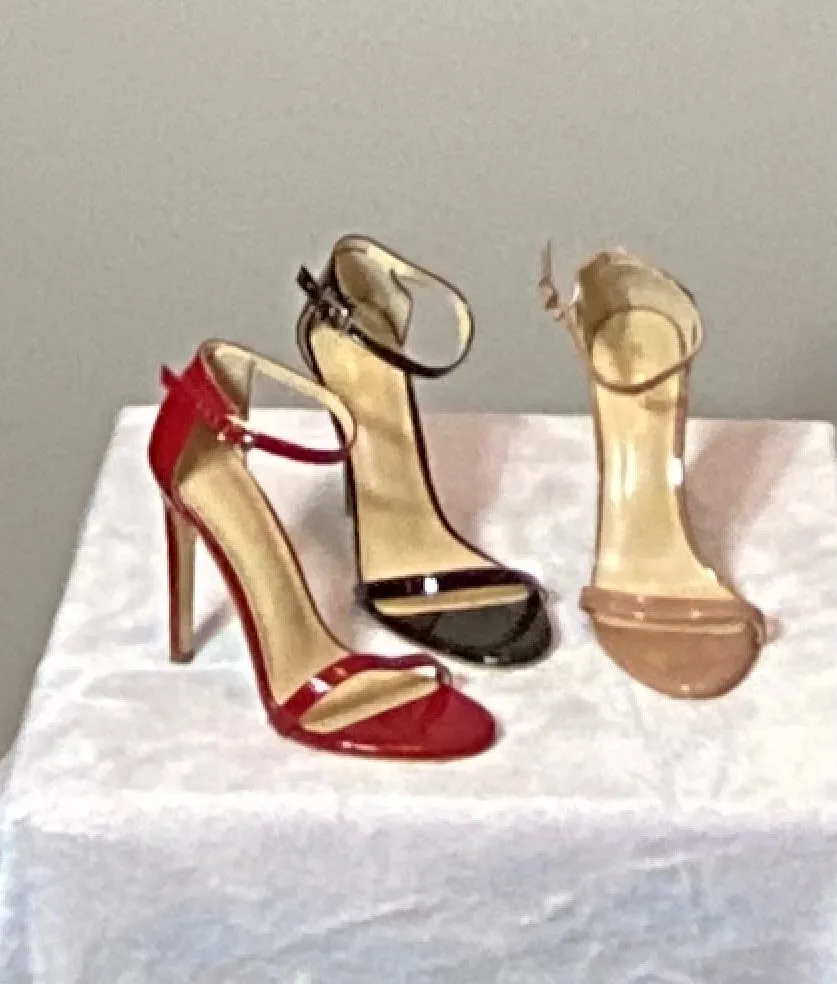 Open Toe Stiletto in Black