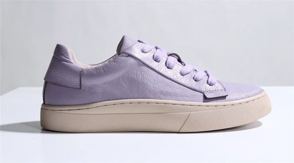 Original Smile Circle  Sheep leather Luxury Women Sneakers Casual Flat Ladies Shoes Fashion Breathable Comfort Women&#39;s Flat Shoes