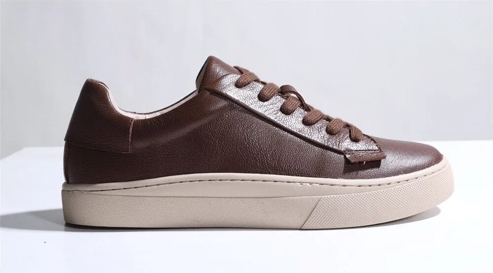 Original Smile Circle  Sheep leather Luxury Women Sneakers Casual Flat Ladies Shoes Fashion Breathable Comfort Women&#39;s Flat Shoes