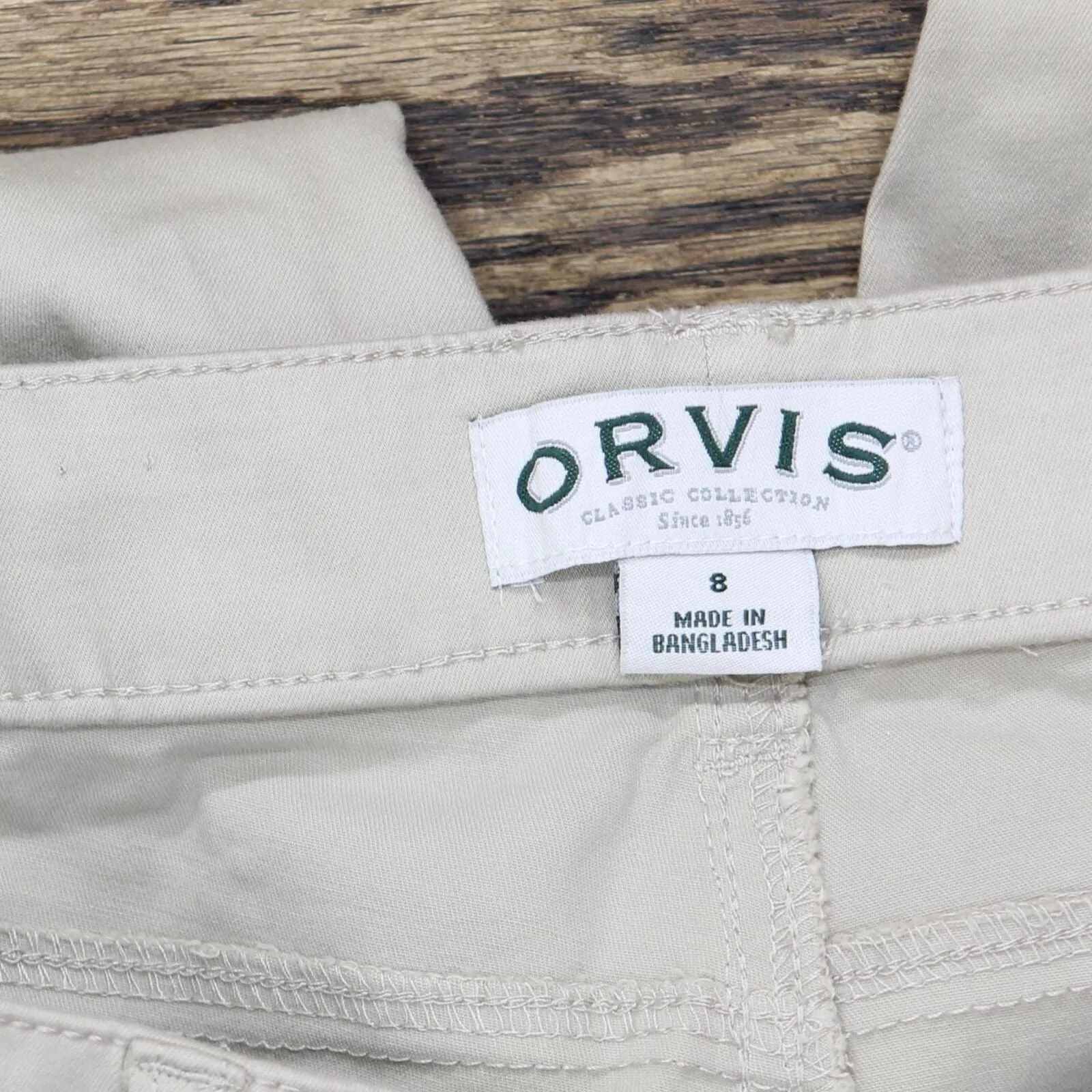 Orvis Womens Pull On Khaki Elastic Waist Pants 166ed8e435efcf Stone Brown 8
