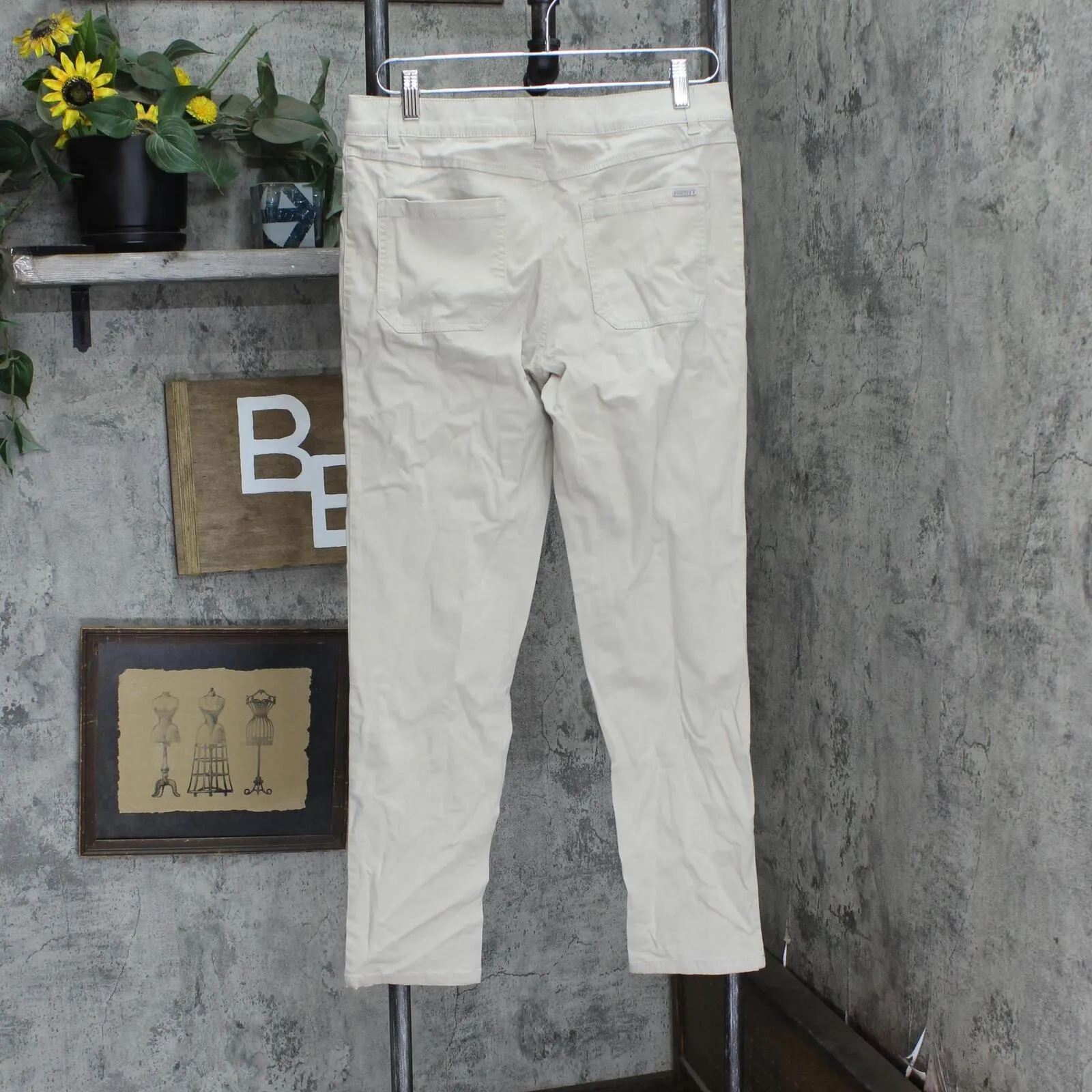 Orvis Womens Pull On Khaki Elastic Waist Pants 166ed8e435efcf Stone Brown 8