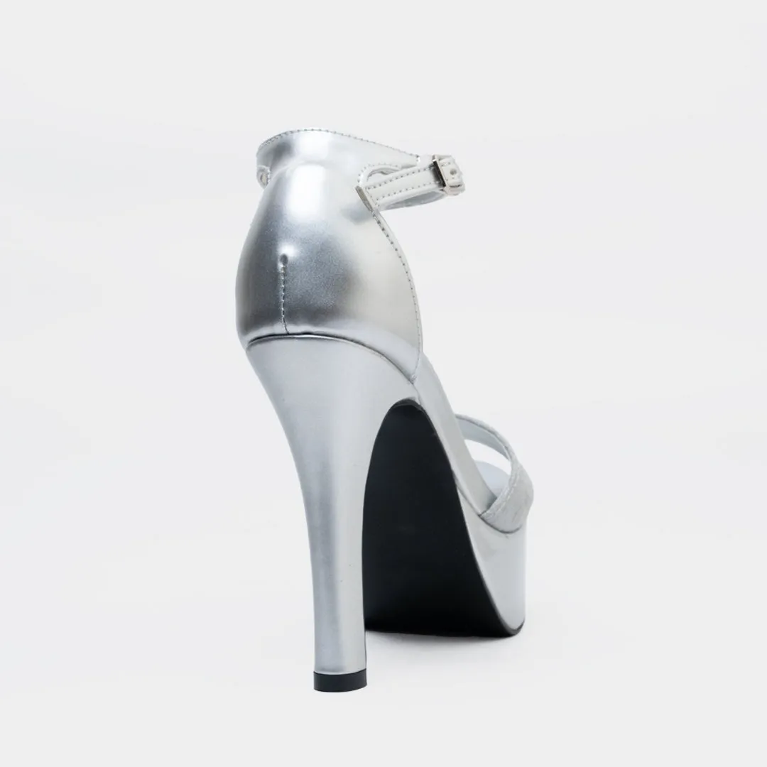 Palmer Platform Heels (Silver)