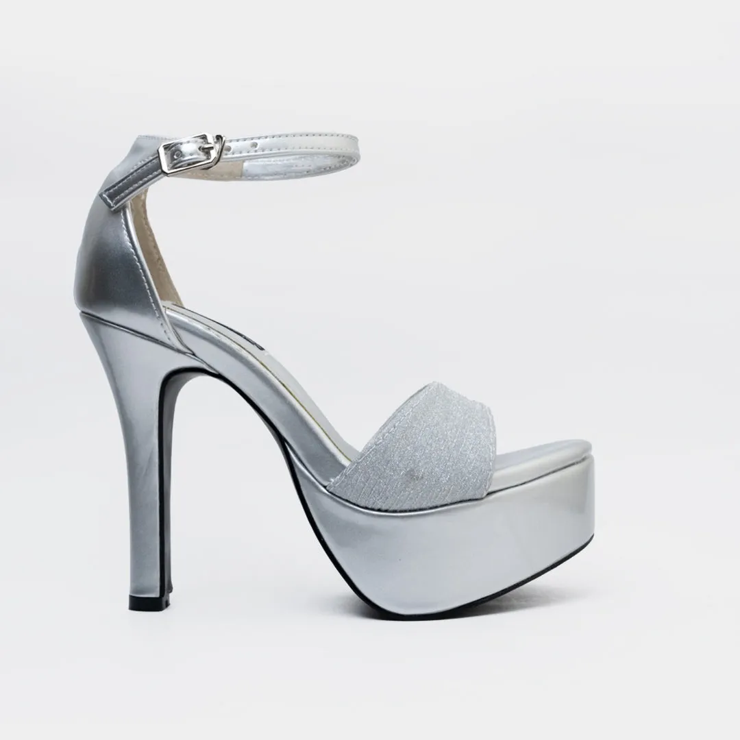 Palmer Platform Heels (Silver)