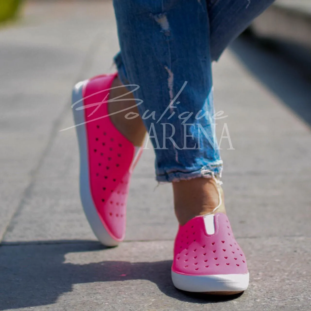 Pantofi casual dama cu elastic Collison roz