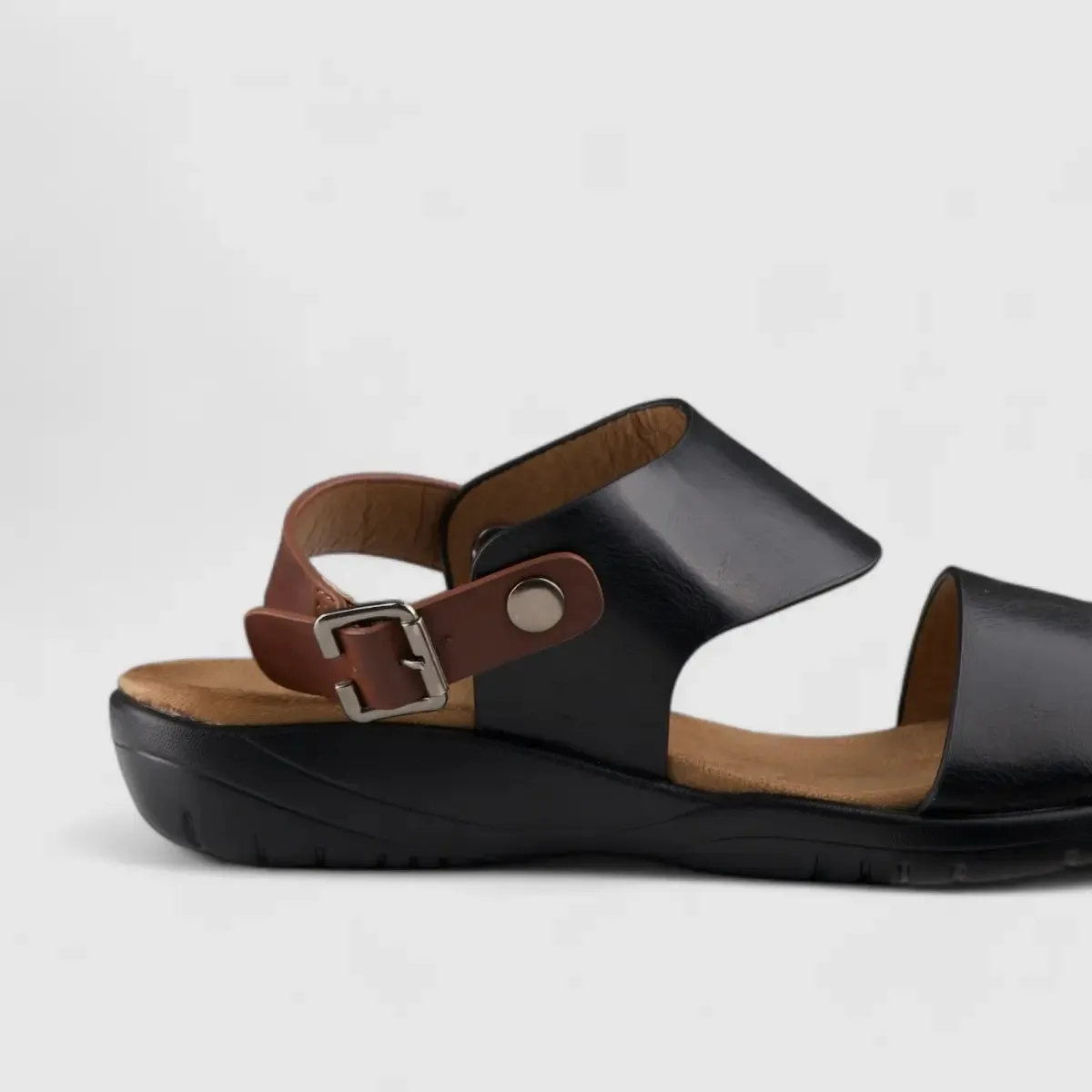 PC Comfort Wedge Sandal Black 10617