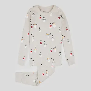 Petit Lem - Frosty Festivities PJ Set - Beige