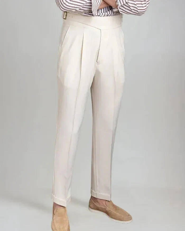 Pleated Oxford Pants