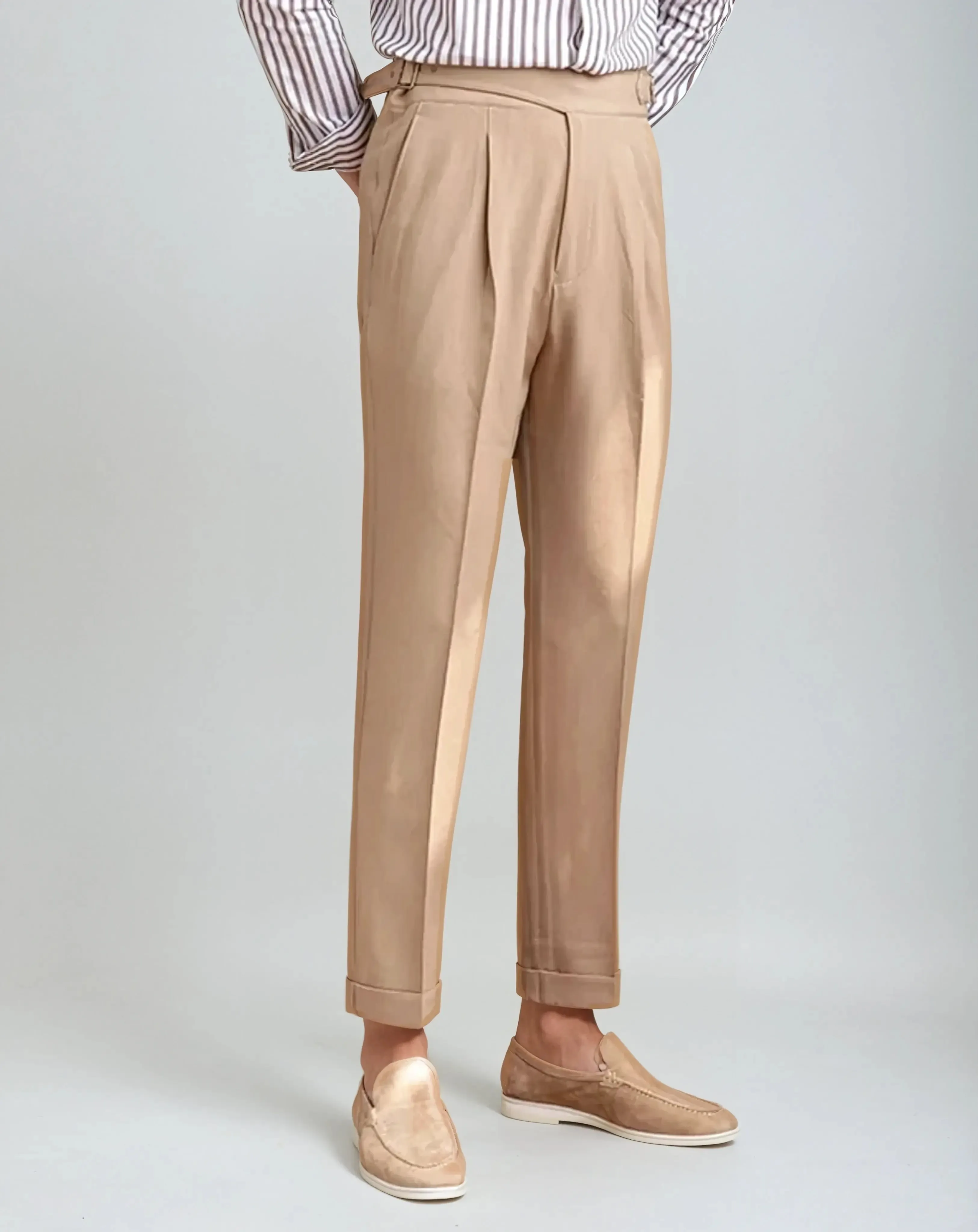Pleated Oxford Pants