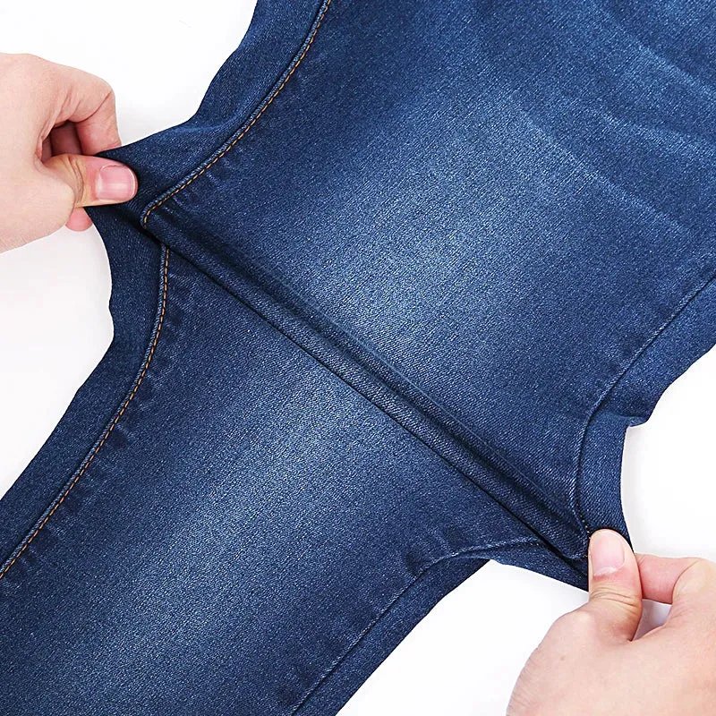 Plus Size High Waist Mom Jeans Denim Pants