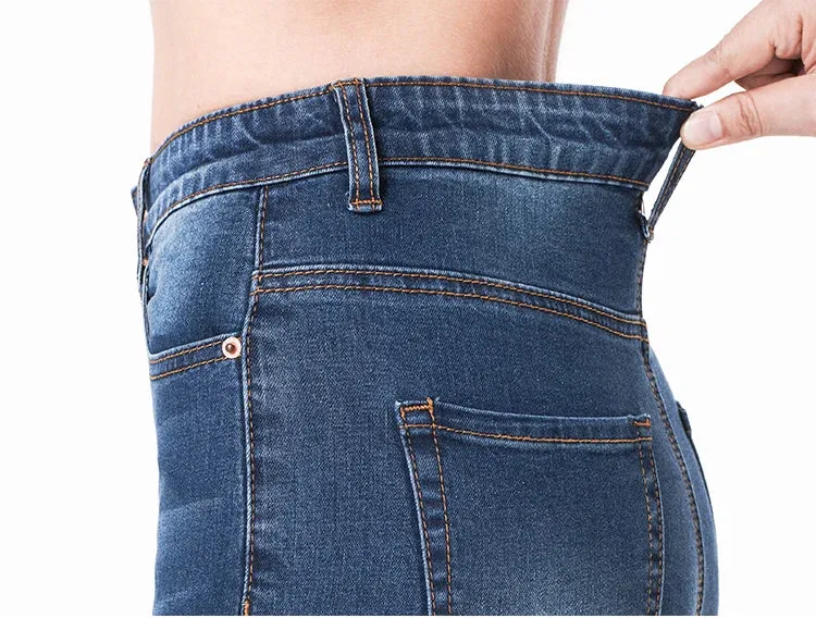 Plus Size High Waist Mom Jeans Denim Pants