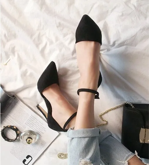 Pointed Ankle Strap High Heel Sandals ABBY