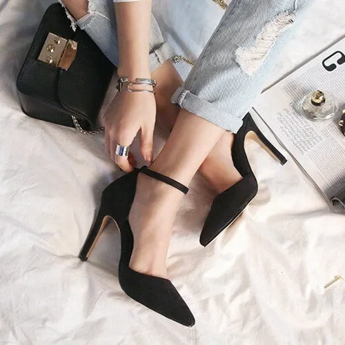 Pointed Ankle Strap High Heel Sandals ABBY