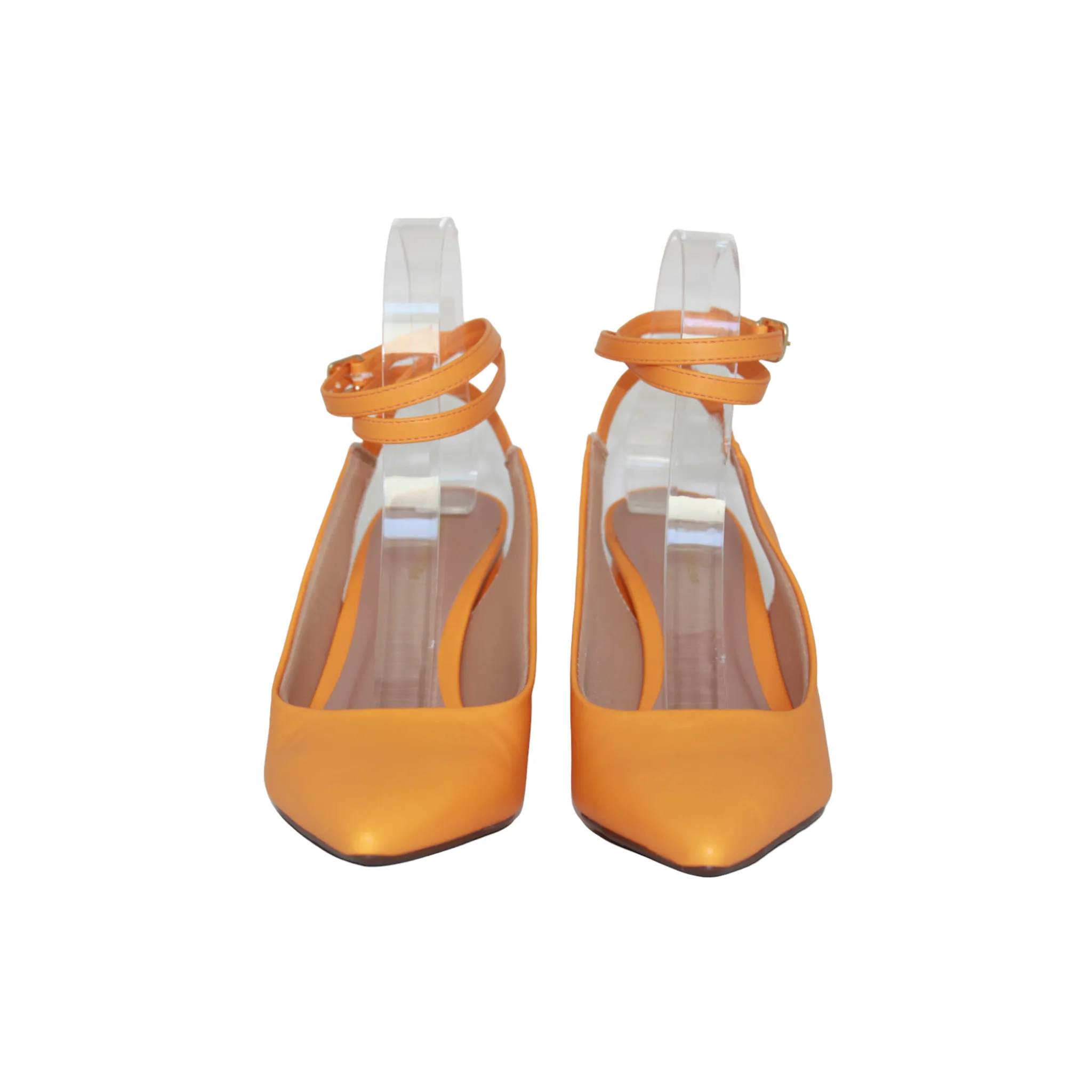 Pointed Closed Toe Ankle Tie Up Heels