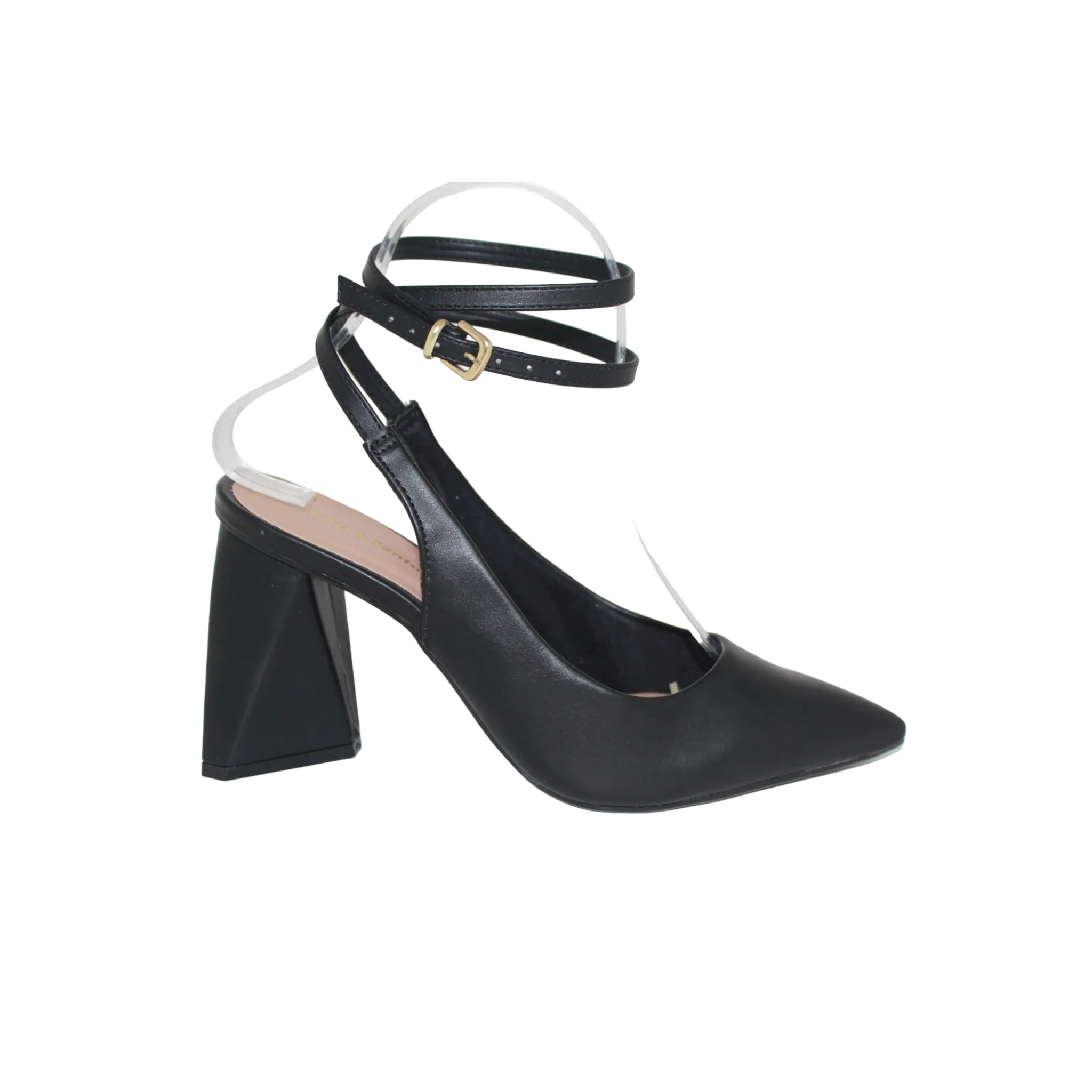Pointed Closed Toe Ankle Tie Up Heels