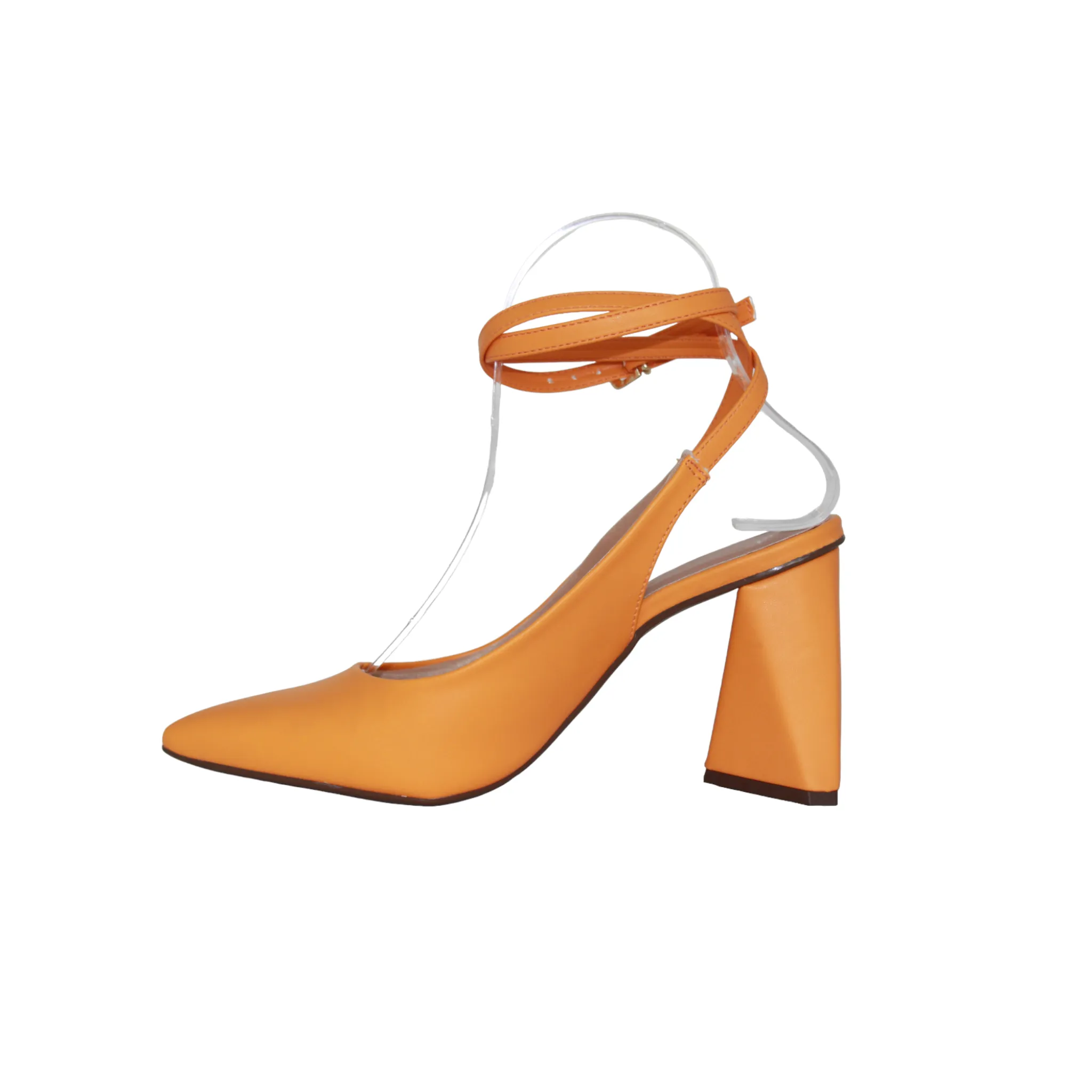 Pointed Closed Toe Ankle Tie Up Heels