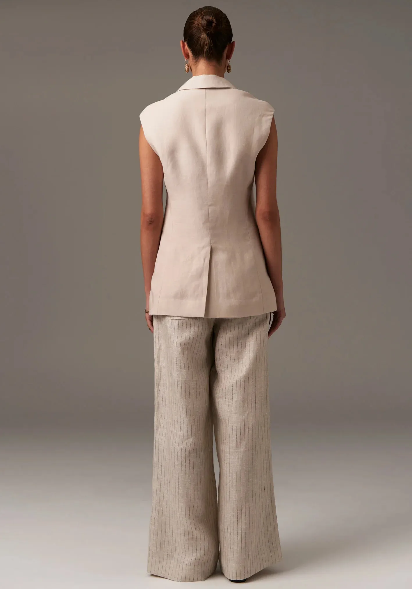 POL, Theo Pinstripe Pant | Pebble Pinstripe