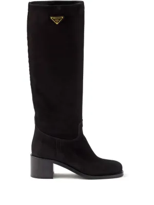 Prada 55mm suede boots
