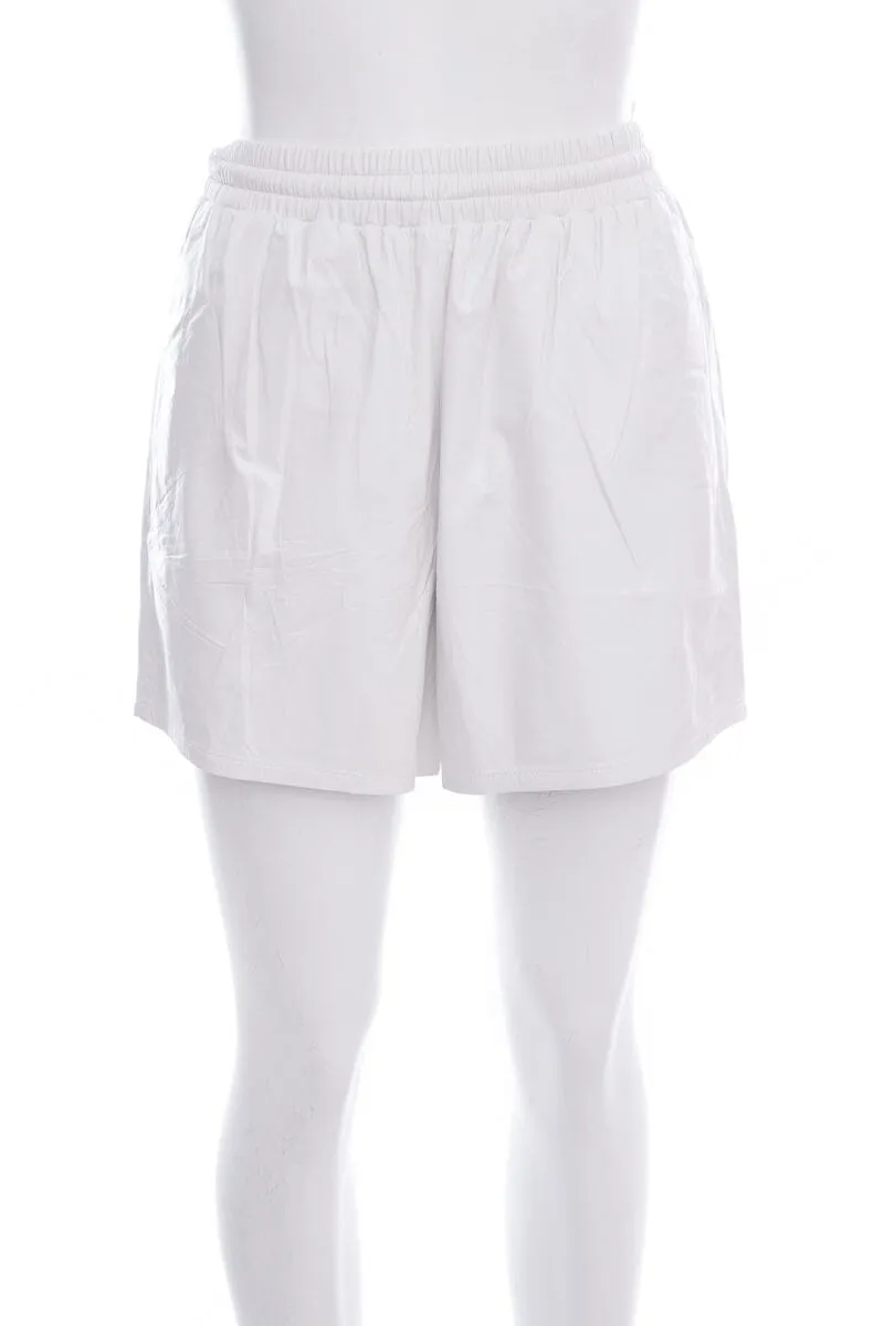 Prada White Leather Shorts SZ 38
